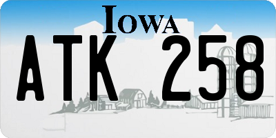 IA license plate ATK258