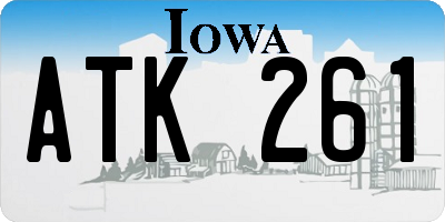 IA license plate ATK261