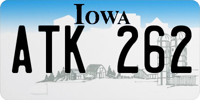 IA license plate ATK262