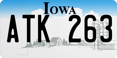 IA license plate ATK263