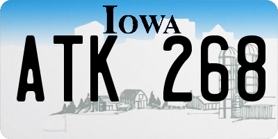 IA license plate ATK268
