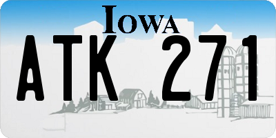 IA license plate ATK271