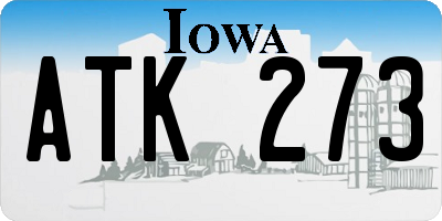 IA license plate ATK273