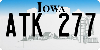 IA license plate ATK277