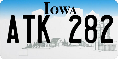 IA license plate ATK282