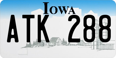 IA license plate ATK288