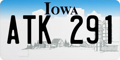 IA license plate ATK291