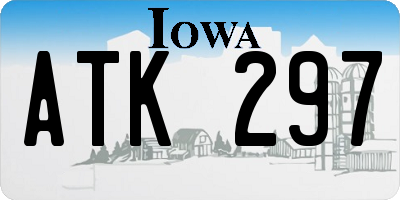 IA license plate ATK297