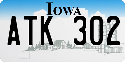 IA license plate ATK302