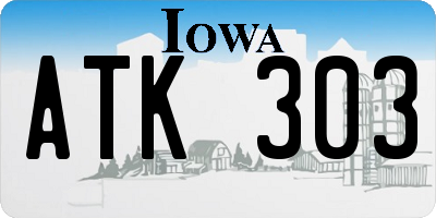 IA license plate ATK303