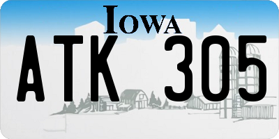 IA license plate ATK305