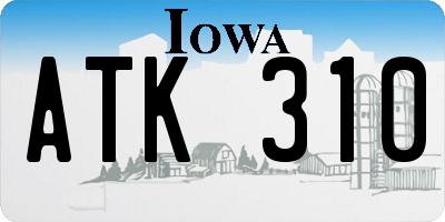 IA license plate ATK310