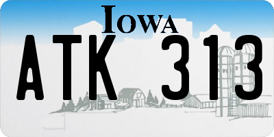 IA license plate ATK313