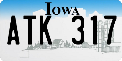 IA license plate ATK317