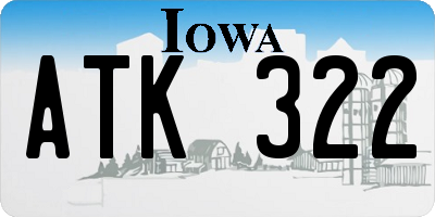 IA license plate ATK322