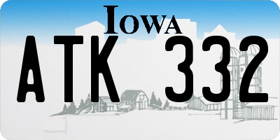 IA license plate ATK332