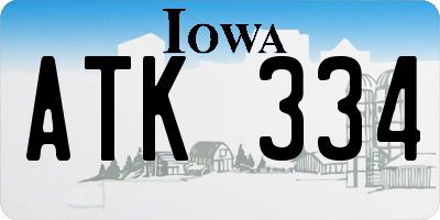 IA license plate ATK334