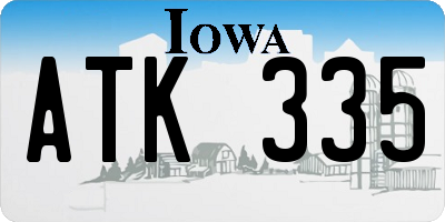 IA license plate ATK335