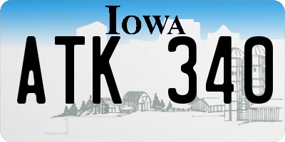 IA license plate ATK340
