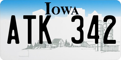 IA license plate ATK342