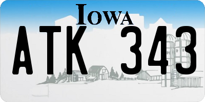 IA license plate ATK343