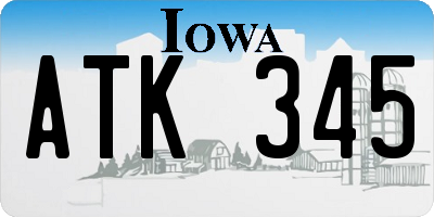 IA license plate ATK345