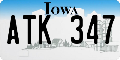 IA license plate ATK347