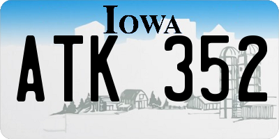 IA license plate ATK352