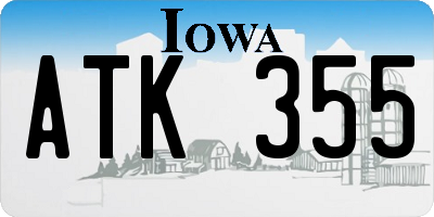IA license plate ATK355