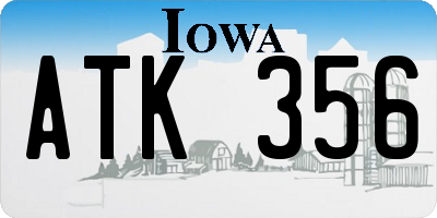 IA license plate ATK356