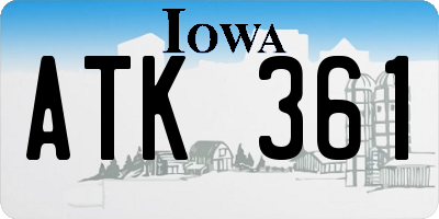 IA license plate ATK361