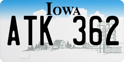 IA license plate ATK362