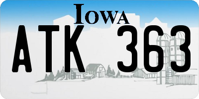 IA license plate ATK363