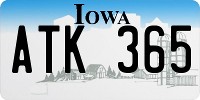 IA license plate ATK365
