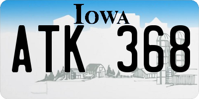 IA license plate ATK368