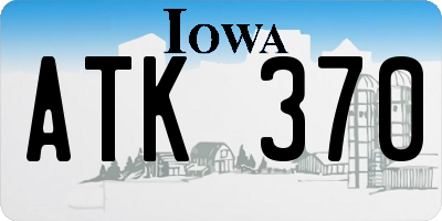 IA license plate ATK370