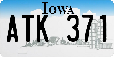 IA license plate ATK371