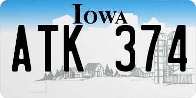 IA license plate ATK374
