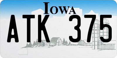IA license plate ATK375
