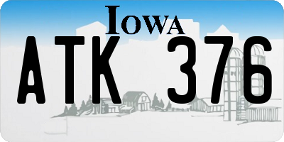 IA license plate ATK376