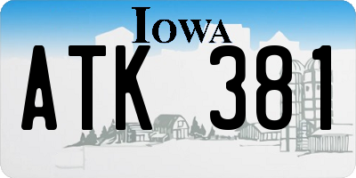 IA license plate ATK381