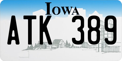 IA license plate ATK389