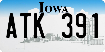 IA license plate ATK391