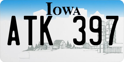 IA license plate ATK397