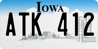 IA license plate ATK412