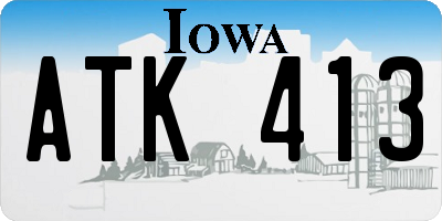 IA license plate ATK413