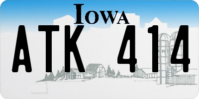 IA license plate ATK414