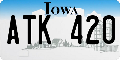 IA license plate ATK420