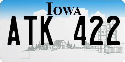 IA license plate ATK422