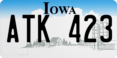 IA license plate ATK423